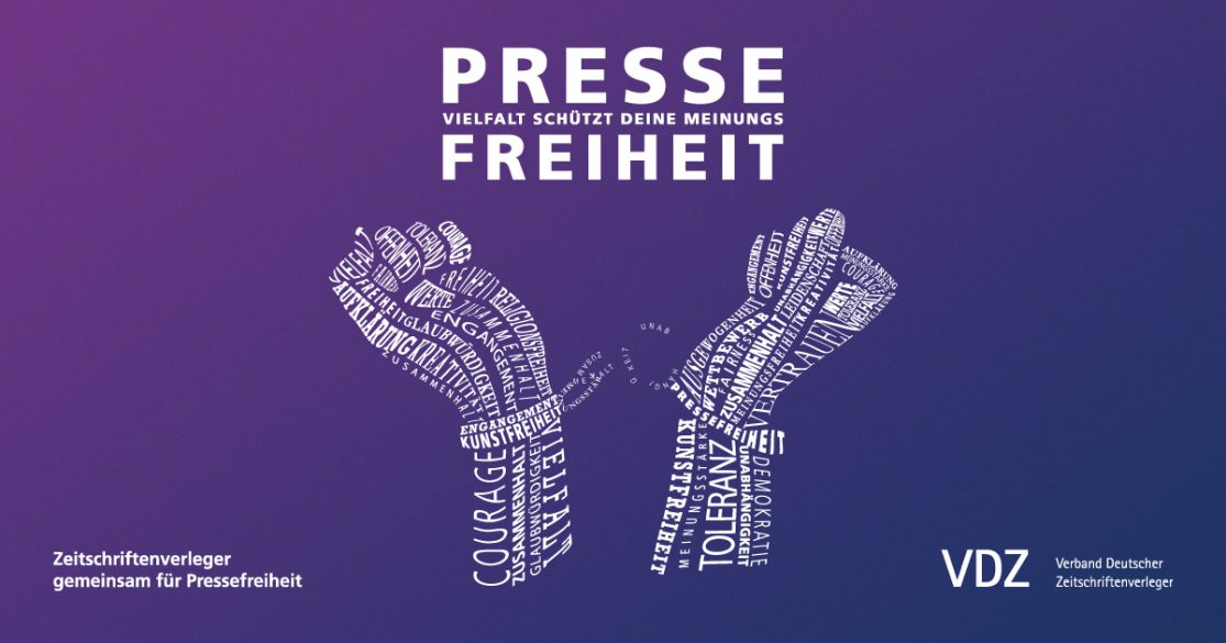 VDZ Kampagne für Pressefreiheit 2018 Handschellen