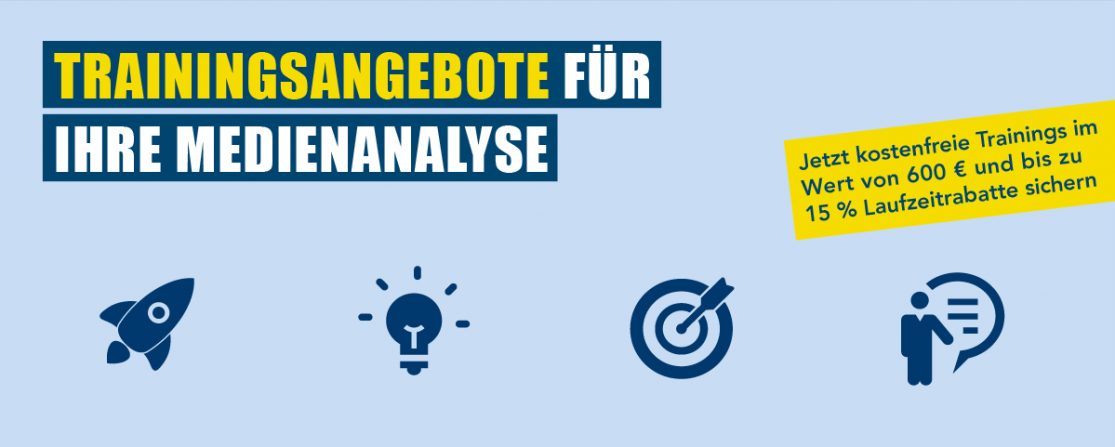 Sommer-Aktion: kostenfreie Trainings für Medienanalyse Sommer-Aktion: kostenfreie Trainings für Medienanalyse