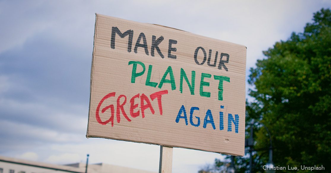 Fridays for Future - Schild: Make or Planet Great again