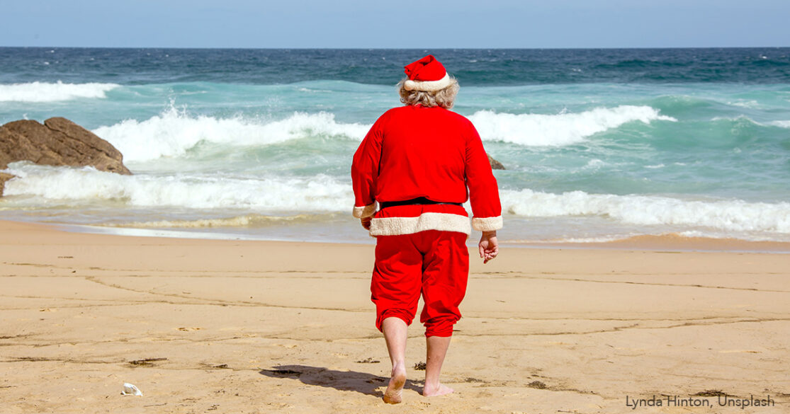 Santa am Strand