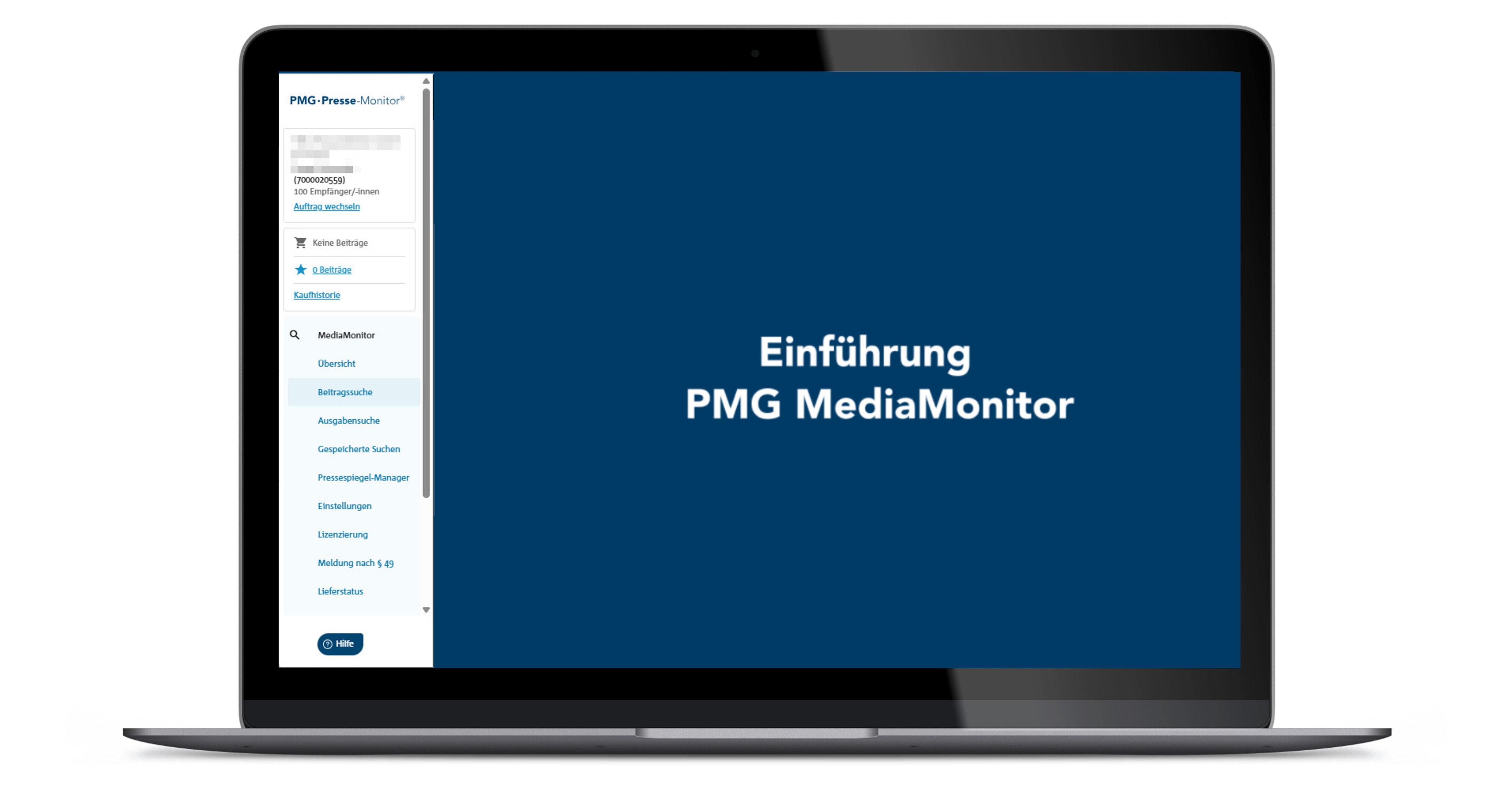 Webinar-Aufzeichnung Einführung PMG MediaMonitor