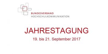 PMG auf der Jahrestagung Hochschulkommunikation 2017 vo, Bundesverband Hochschulkommunikation