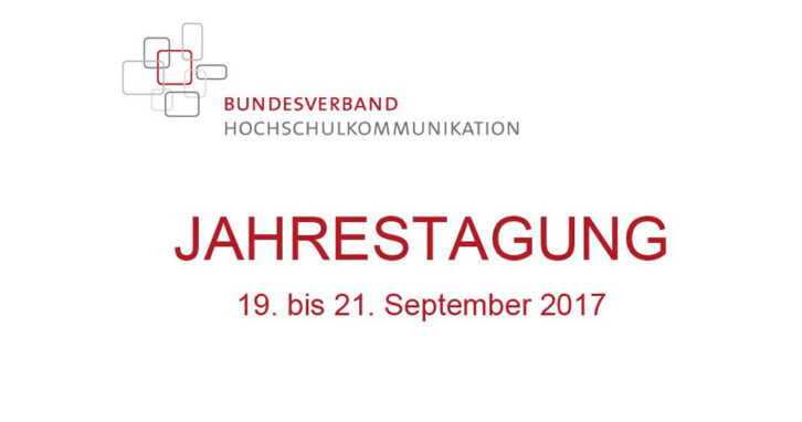 PMG auf der Jahrestagung Hochschulkommunikation 2017 vo, Bundesverband Hochschulkommunikation