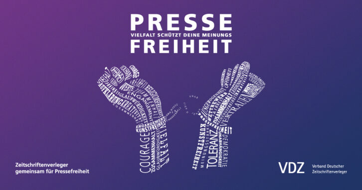VDZ Kampagne für Pressefreiheit 2018 Handschellen