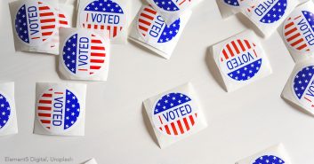 Sticker für Wahlen in den USA