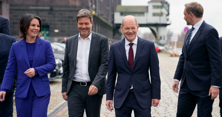 Ampelkoalition: Habeck, Baerbock, Scholz, Lindner
