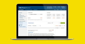 Budgetplanung im PMG-Portal mit gelbem Hintergrund