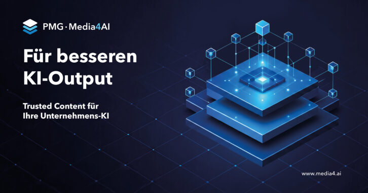 Trusted Content für besseren KI-Output. Mit der neuen Mediendatenbank PMG Media4AI.